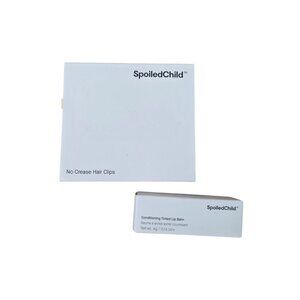 Spoiled Child Conditioning Tinted Lip Balm Natural Pink No Crease Hair Clips